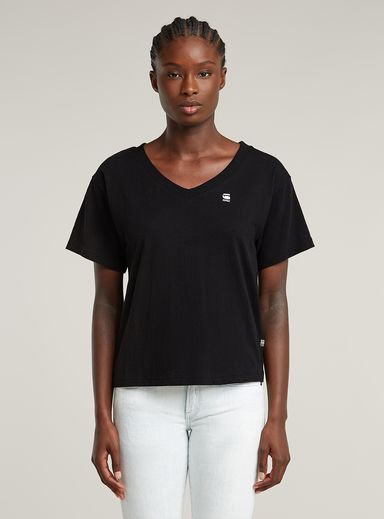 Open V-Neck Relaxed Top